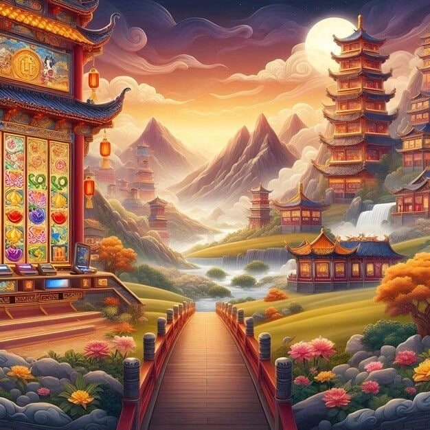 Antarmuka permainan Mahjong Ways dengan grid tile 5x3 dan simbol tradisional